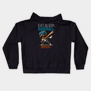 Dabbing boys sunglasses Eat Sleep Baseball Repeat girls kid gift Kids Hoodie